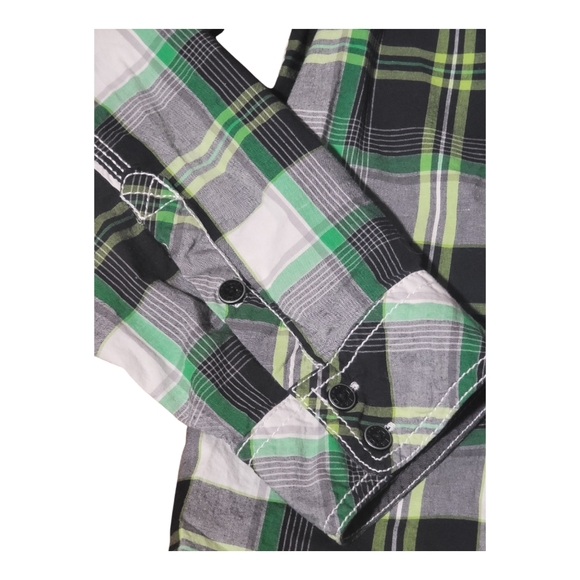 Rock Revival Mens Large Long Sleeve Button Up Shirt Embroidered  Spellout  B30 - Picture 5 of 10